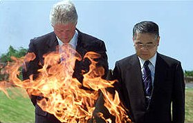Clinton on fire